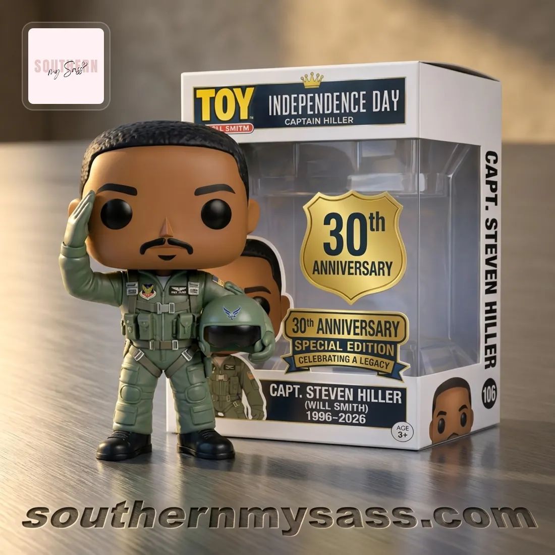 Independence Day Captain Steven Hiller 30th Anniversary Special Edition Pop Figure Doll