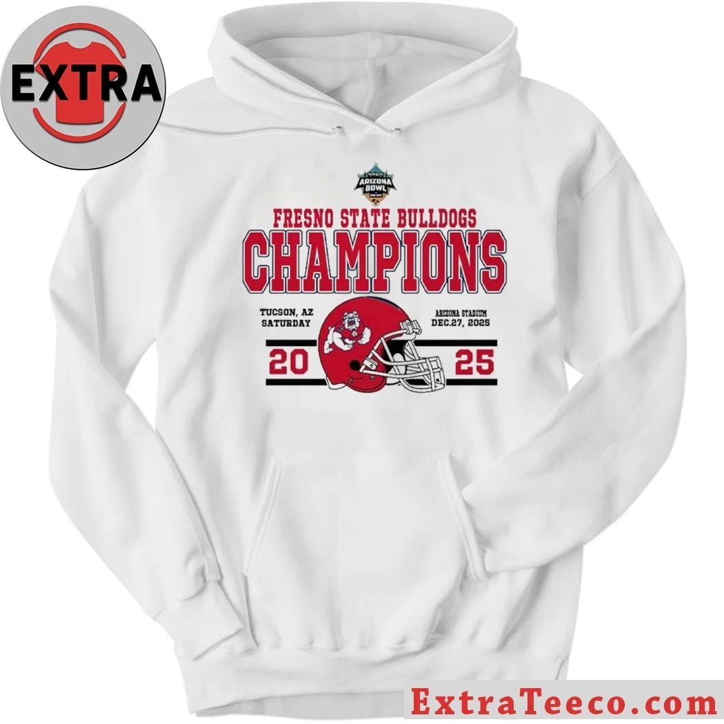 Fresno State Bulldogs Football Champions 2025 Snoop Dogg Arizona Bowl presented by Gin And Juice Helmet And Logo T-Shirt