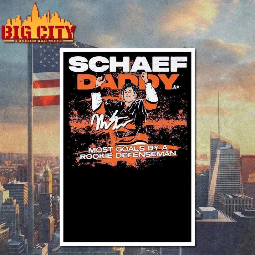 Matthew Schaefer Rookie Defenseman Goal Record Signature Shirt