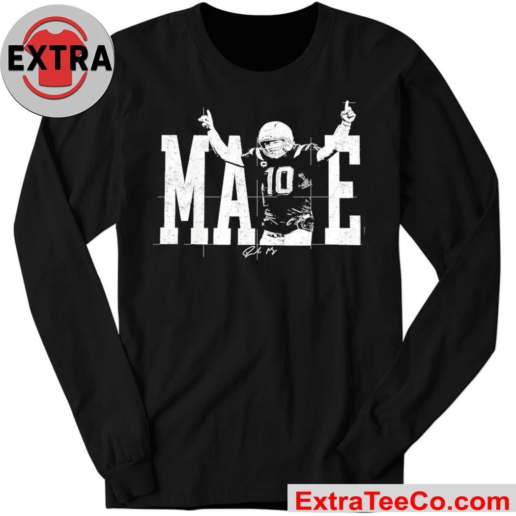 Number 10 Drake Maye QB Football Fan Signature Shirt