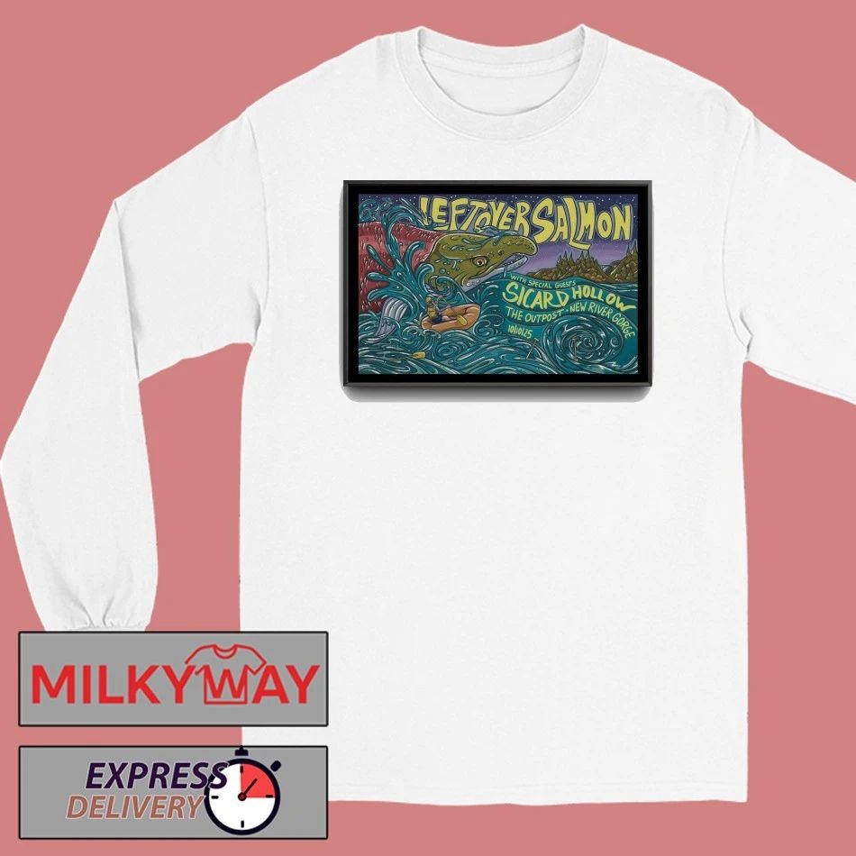 Leftover Salmon Oct 10, 2025 The Outpost New River Gorge, Fayetteville, WV Poster shirt