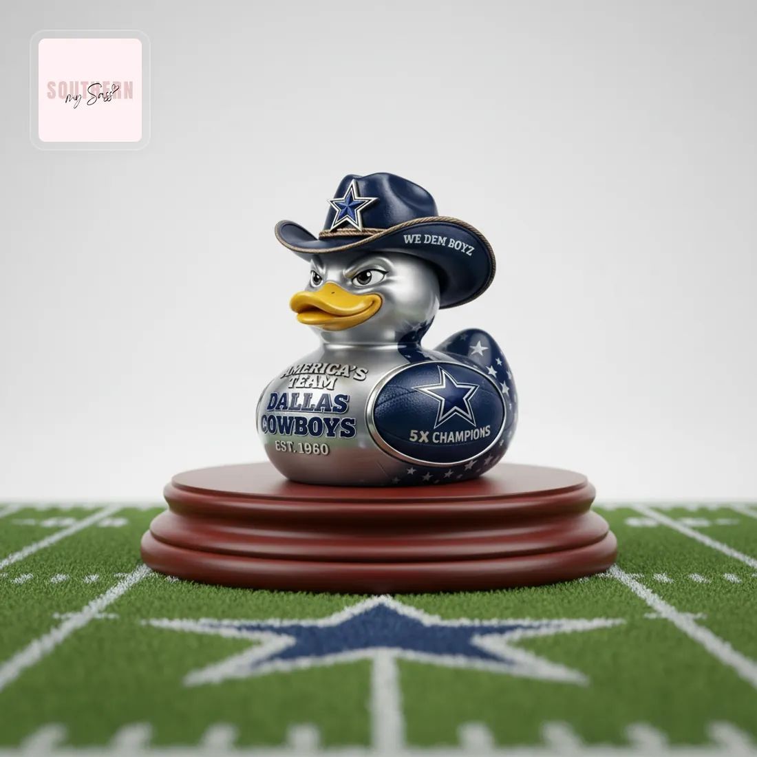 Dallas Cowboys America’s Team 5X Champions Rubber Duck