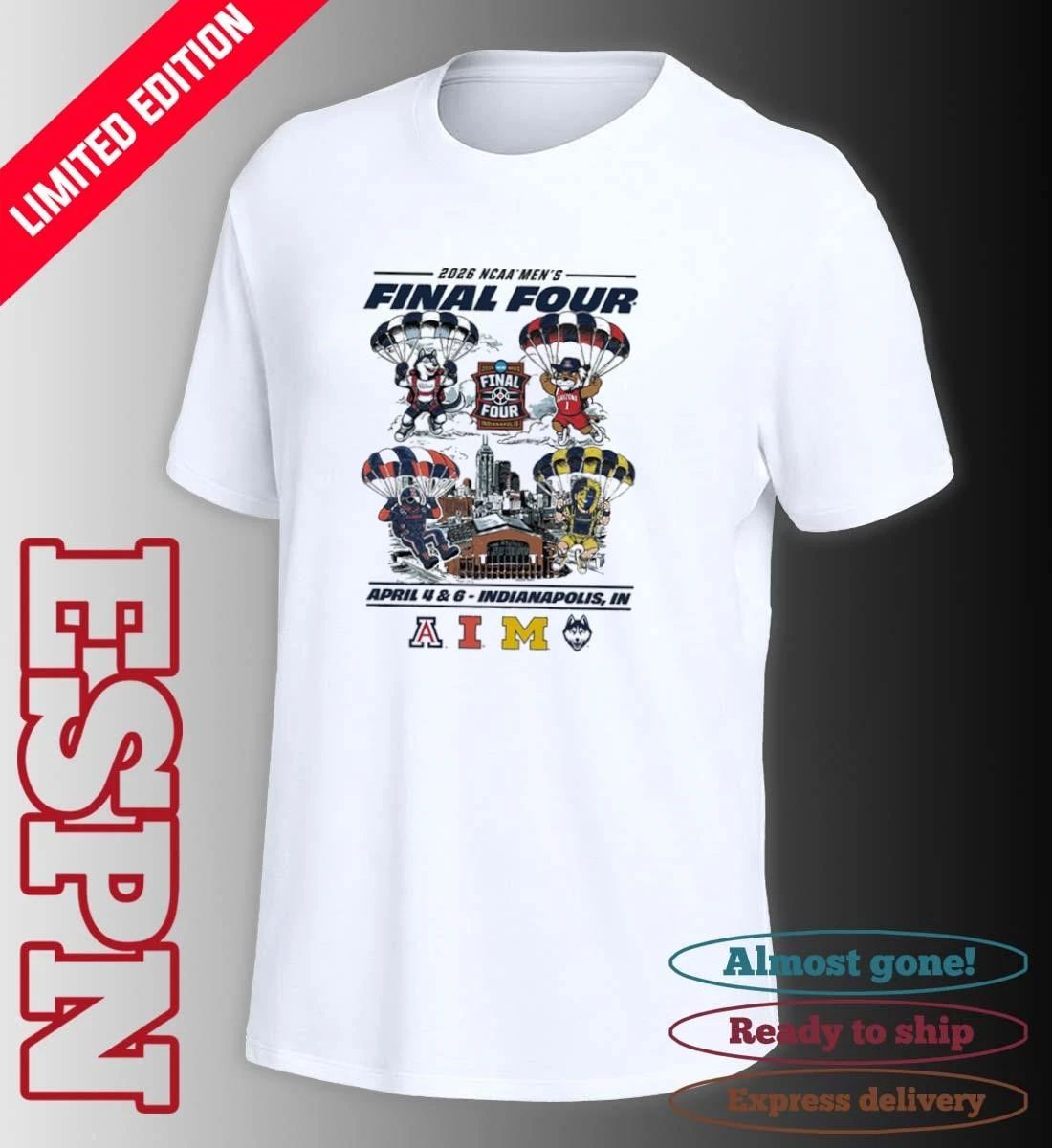 Mascot Parachute 2026 Men’s Basketball Final Four Shirt