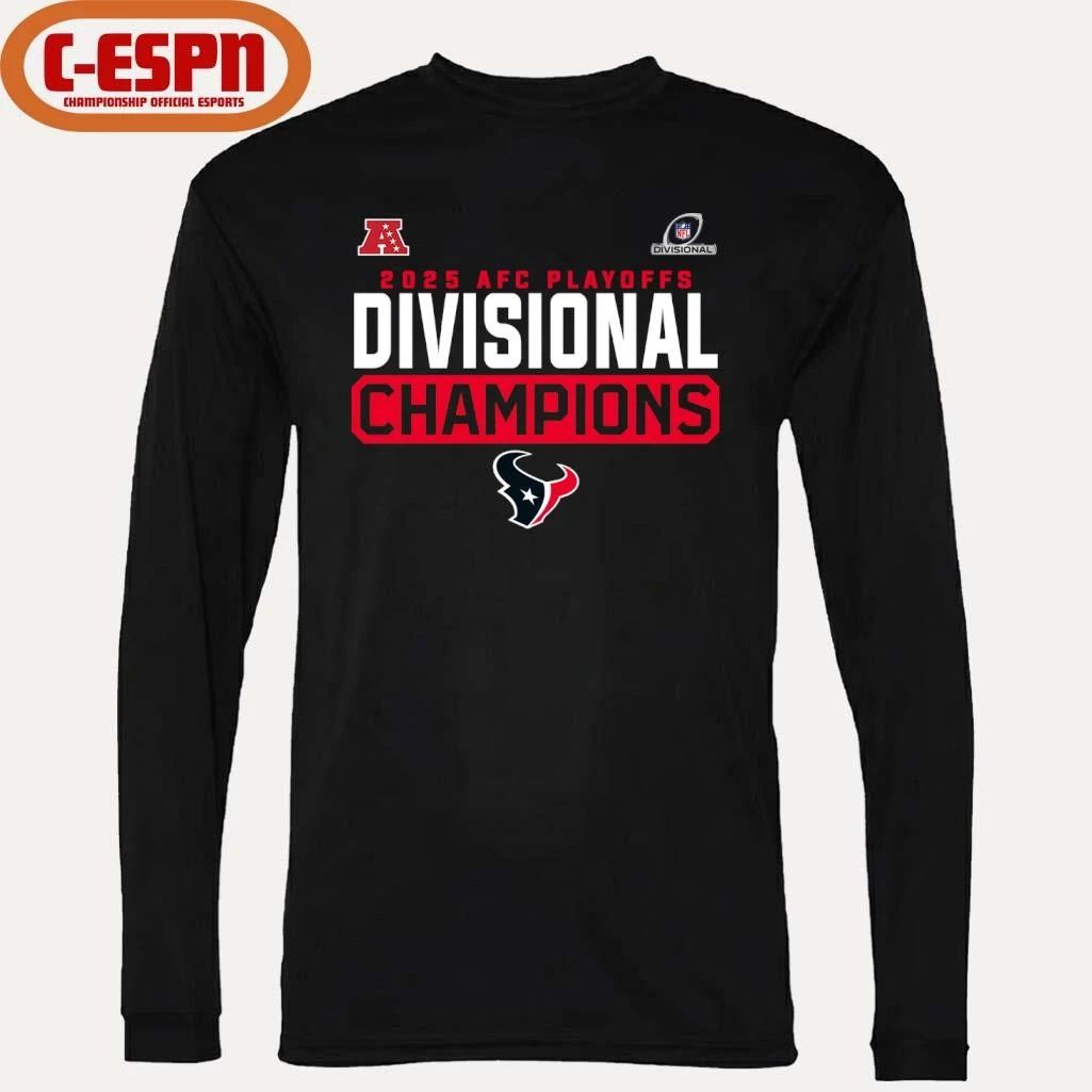 Houston Texans 2025-26 AFC Playoffs Divisional Round Champions T-Shirt