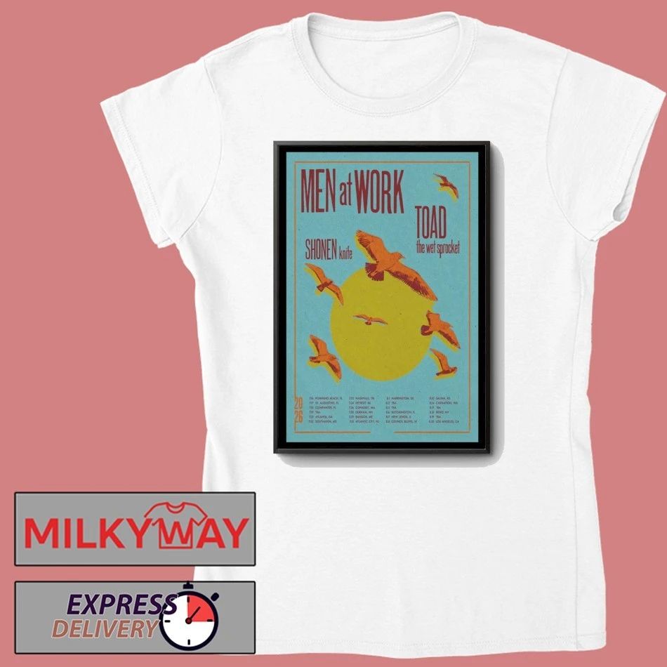 Shonen Knife, Men At Work and Toad the Wet Sprocket Summer Tour 2026 Poster shirt
