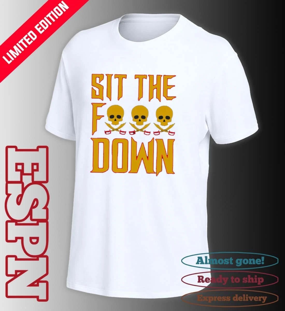 Sit The Fuck Down Pittsburgh Pirates Skull Shirt