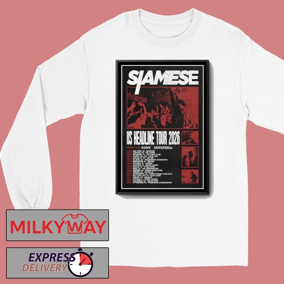 Siamese US Headline Tour Poster 2026 shirt