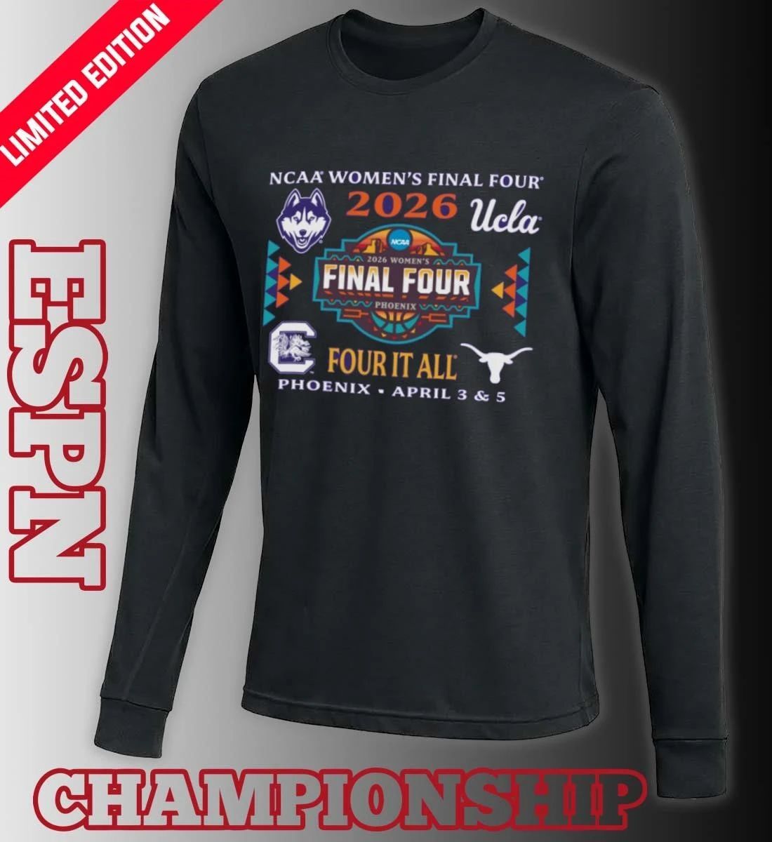 Semifinal Teams 2026 NCAA Women’s Final Four Shirt