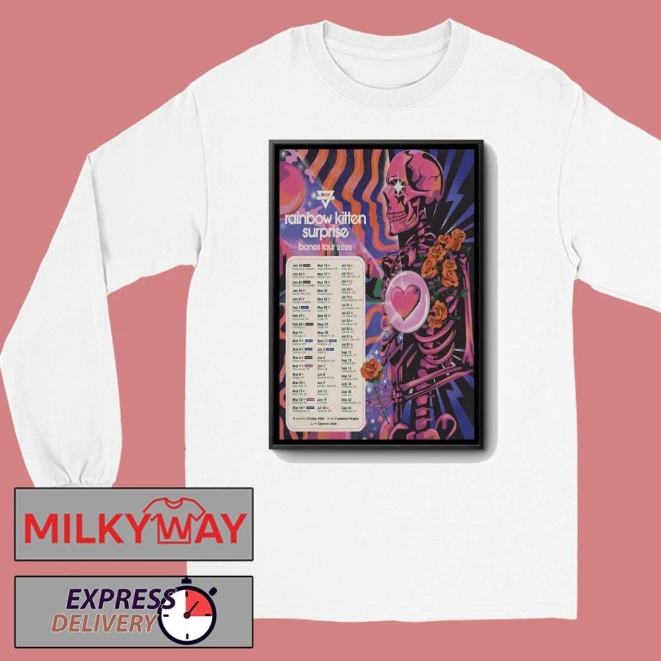 Rainbow Kitten Surprise Poster Bones Tour 26 shirt
