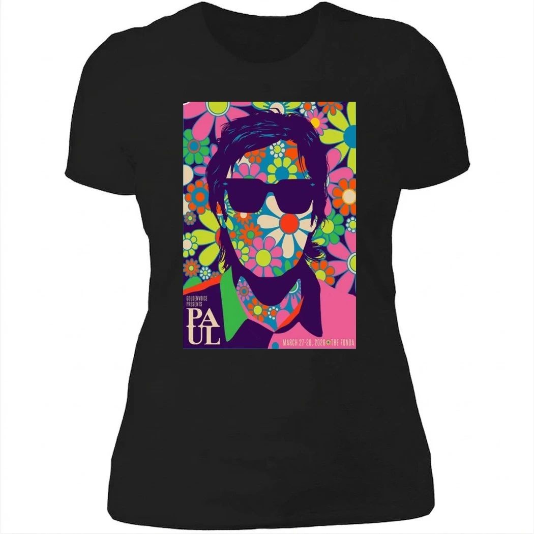 Paul Live Show Poster At The Fonda In Los Angeles CA On March 27-28 2026 Psychedelic Flower Portrait Artwork Shirt