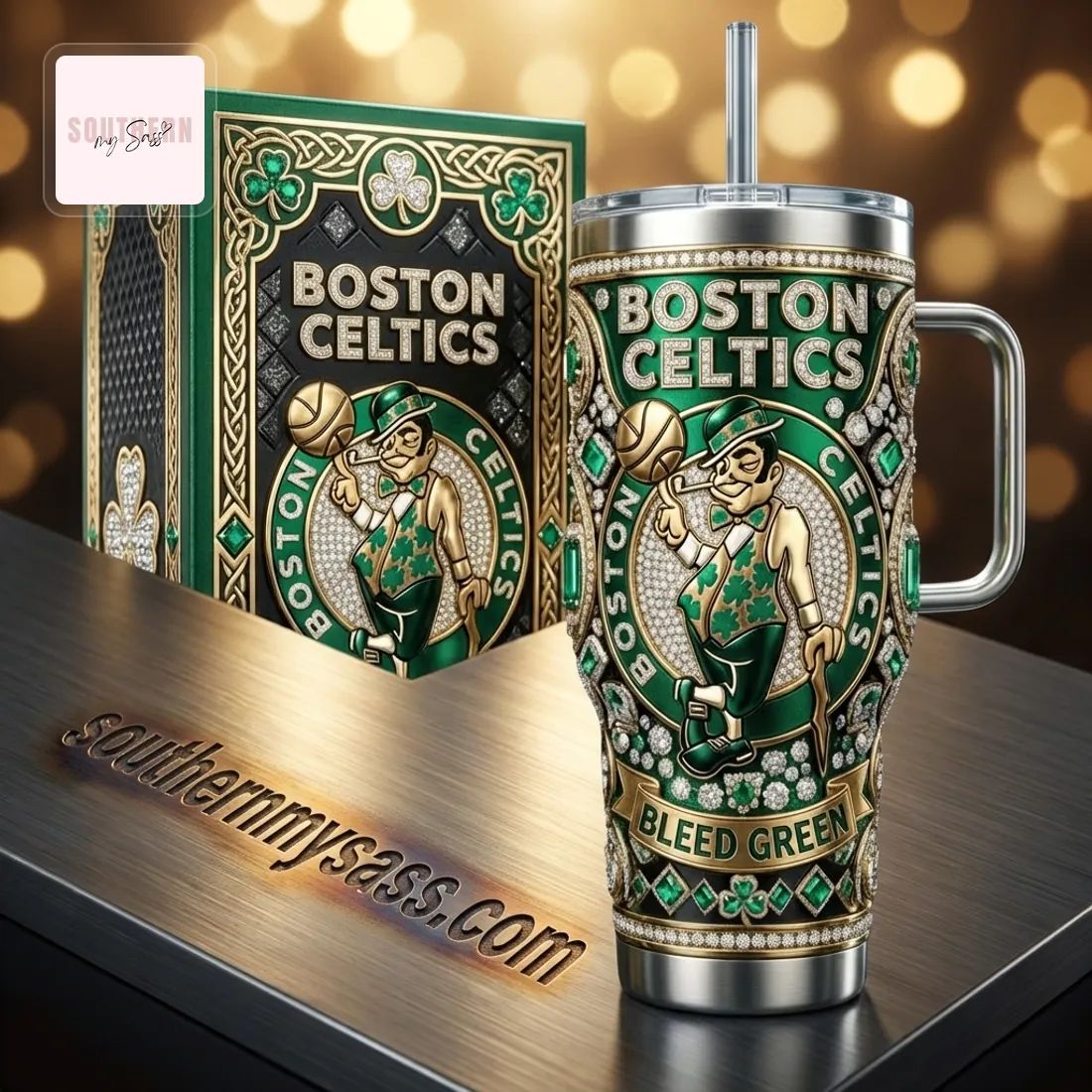 Boston Celtics Eternal Dynasty Iced Edition Luxury 40oz Tumbler With Handle