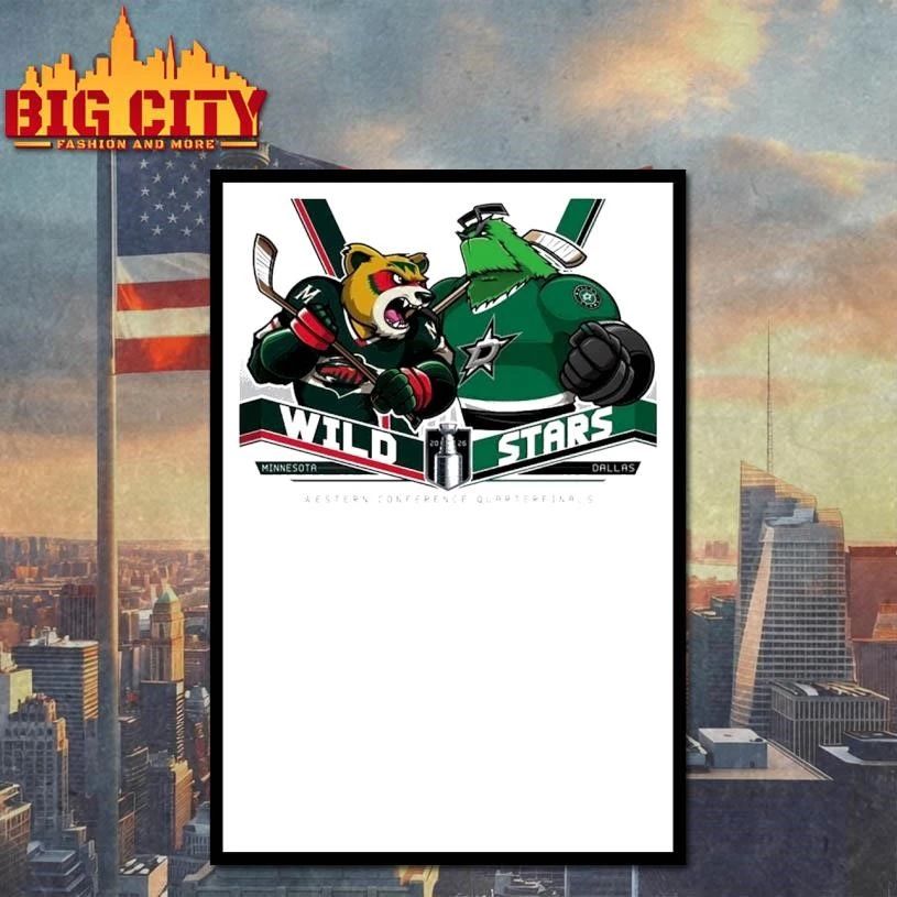 Minnesota Wild Vs Dallas Stars NHL Stanley Cup Playoff 2026 Eastern Conference Quarter Final Mascot Shirt