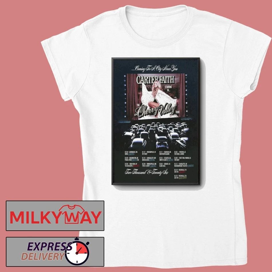 Carter Faith The Cherry Valley Tour 2026 Poster shirt