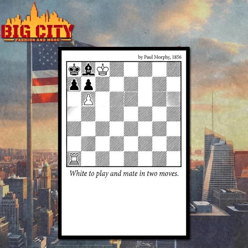 Paul Morphy 1856 White To Play And Mate In Two Chess Shirt