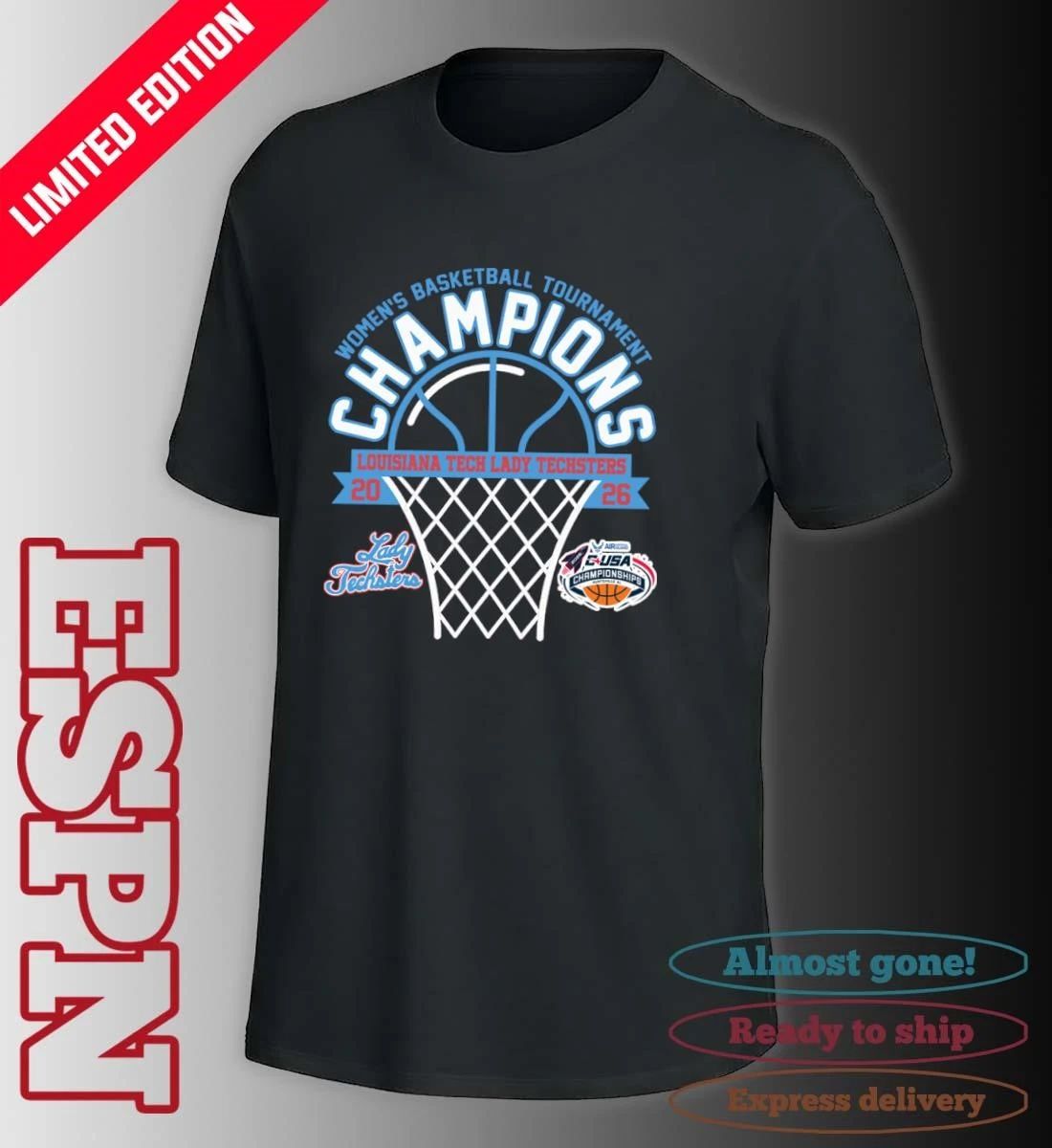 Conference USA Women’s Basketball Tournament Champions 2026 Louisiana Tech Lady Techsters T-Shirt