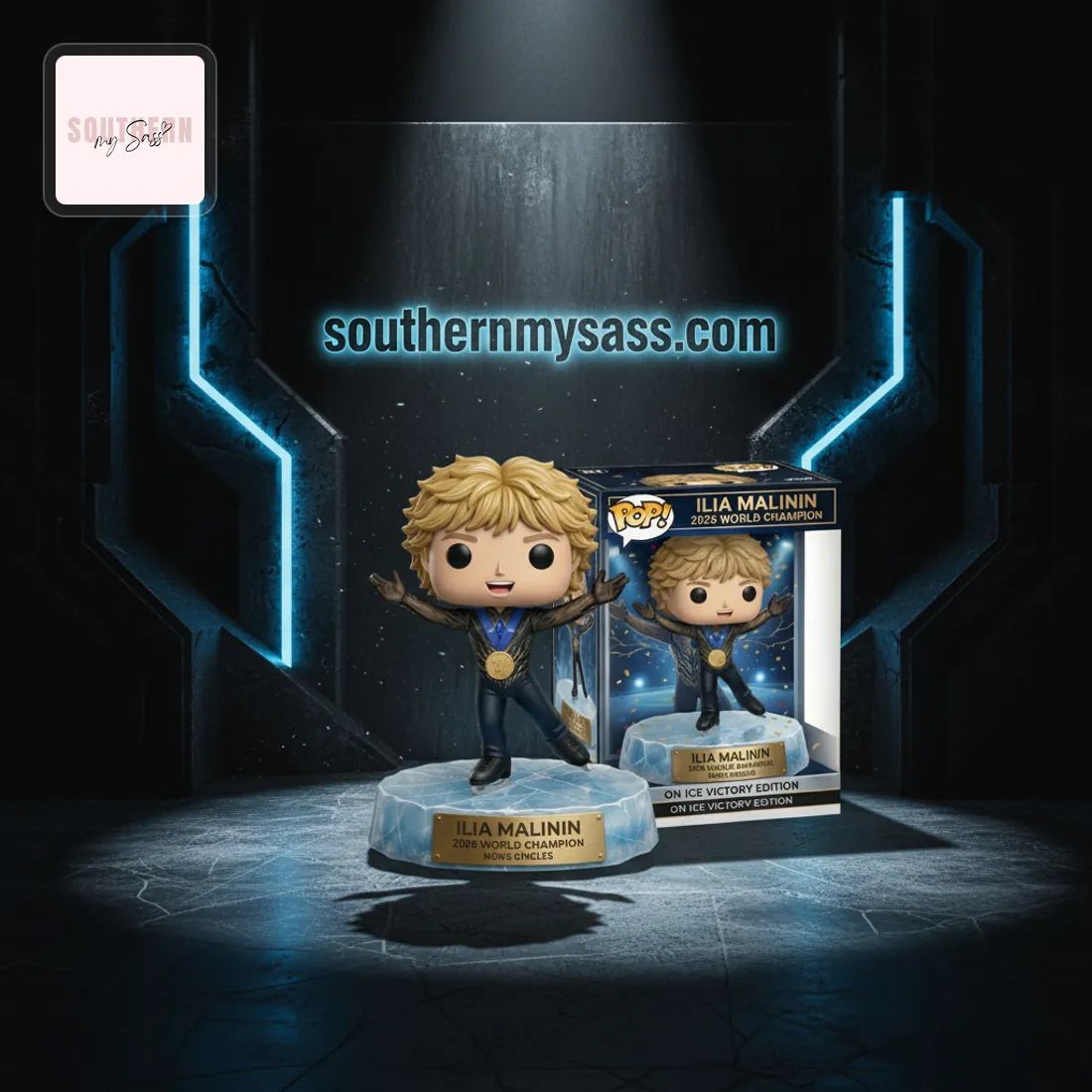 Ilia Malinin 2026 World Champion On Ice Victory Edition Pop Figure Doll