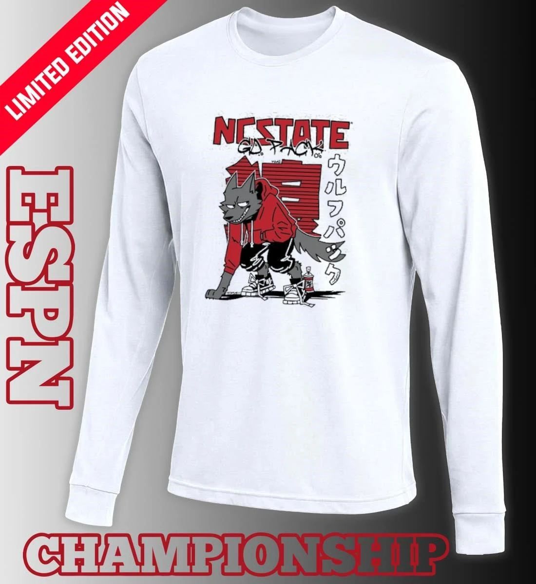 NC State Wolfpack Graffiti Wolf Japanese Shirt