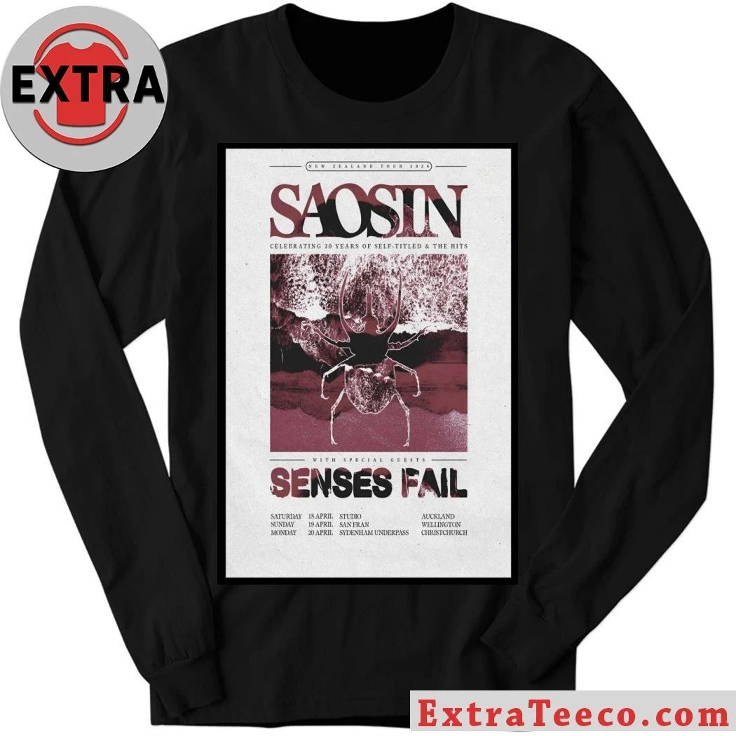 Saosin 2026 New Zealand Tour Poster Shirt