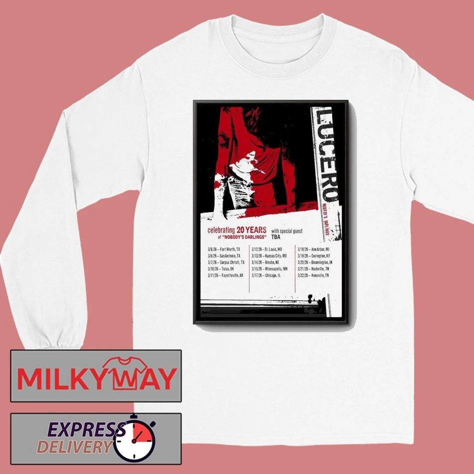 Lucero Nobody’s Darlings Tour 2026 Poster shirt