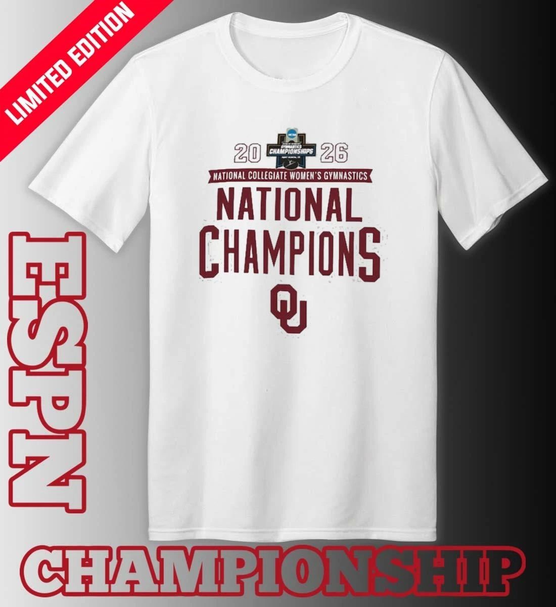 Oklahoma Sooners 2026 NCAA Women’s Gymnastics National Champions Official T-Shirt