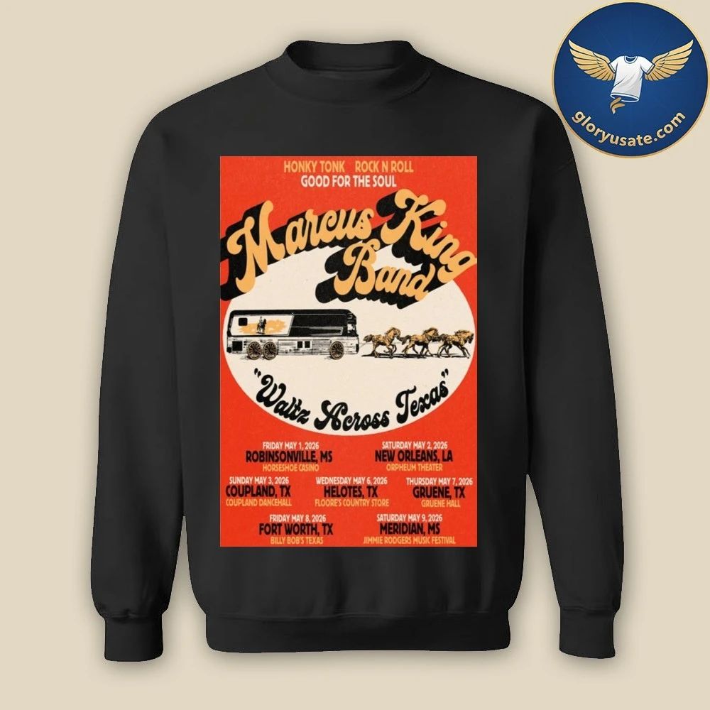 Marcus King Band Waltz Across Texas Tour May 2026 Poster Shirt