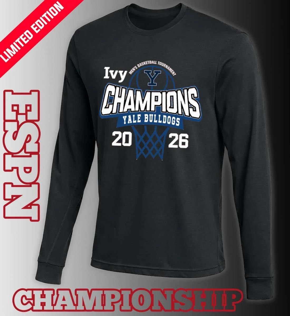 Yale Bulldogs 2026 Ivy League Men’s Basketball Tournament Champions Shirt