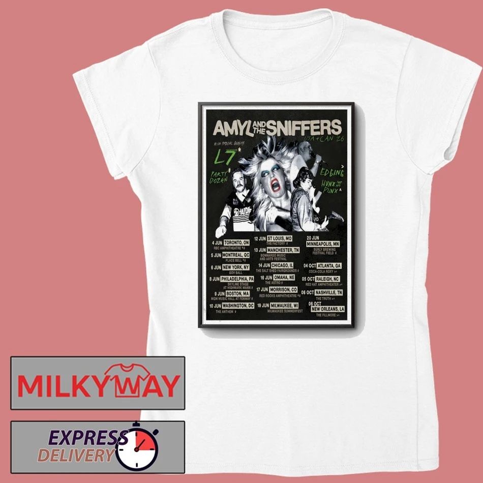 Amyl And The Sniffers USA And Canada 2026 Tour Poster shirt
