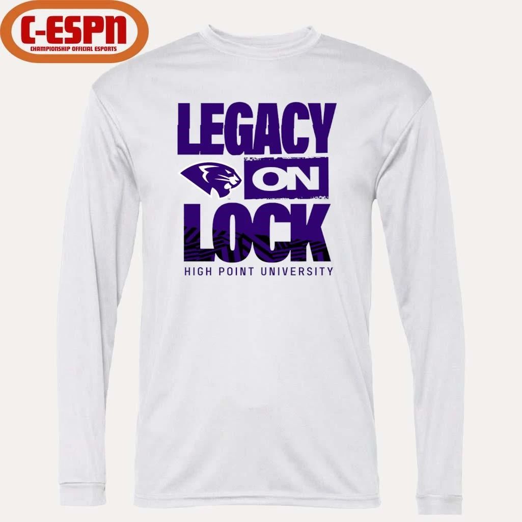 High Point University Basketball Legacy On Lock Bench Shirt