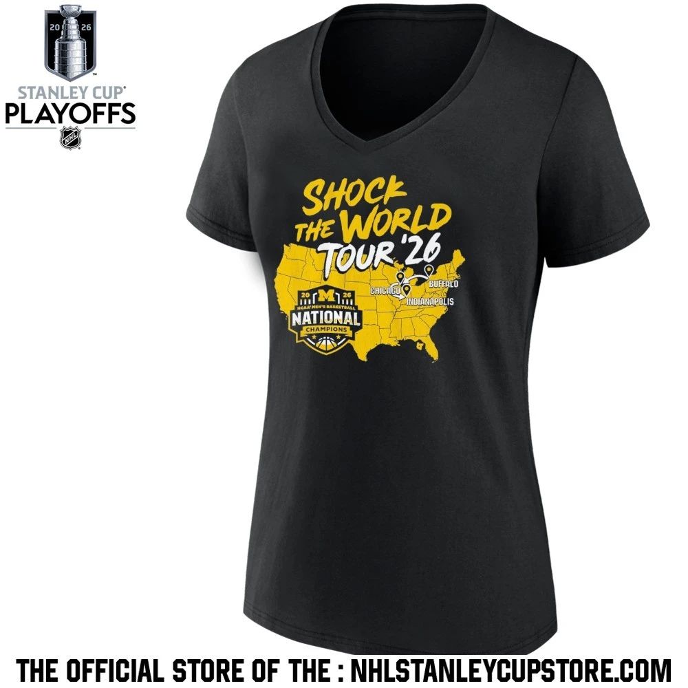Michigan Wolverines 2026 National Champions Shock the World Tour Shirt