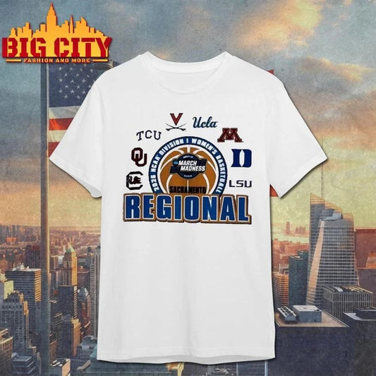 2026 NCAA Women’s Basketball Tournament March Madness Sacramento Regional College Shirt