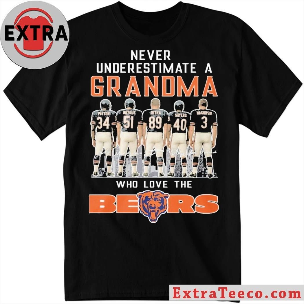 Never Underestimate A Grandma Who Loves The Bears Logo Shirt