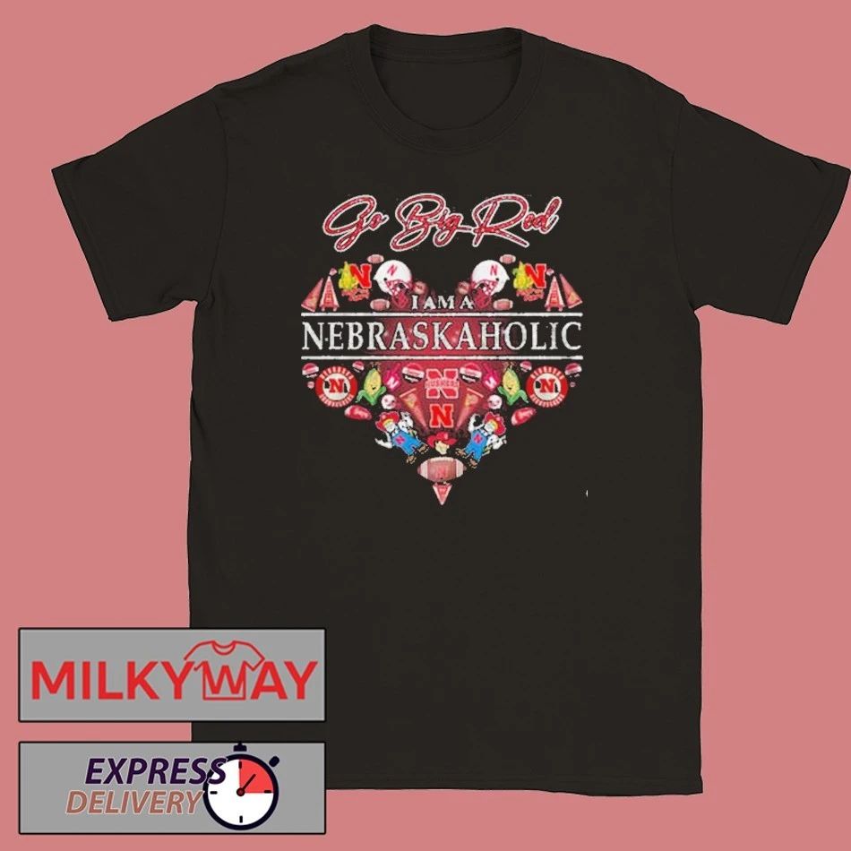 Nebraska Cornhuskers I Am A Nebraskaholic Everybody Has An Addiction T-Shirt