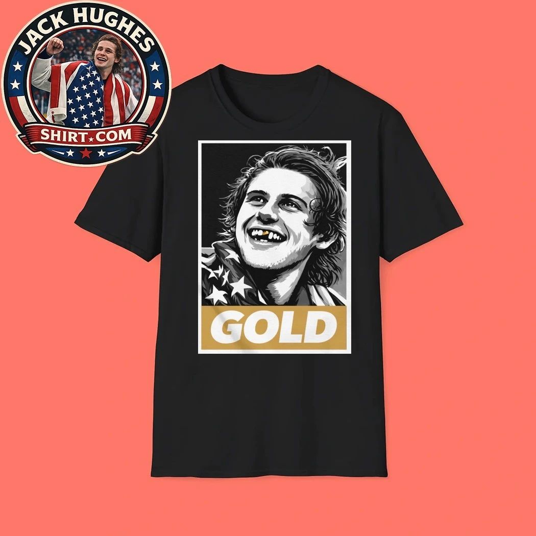 Jack Hughes Olympic Legend Golden Toothless Graphic Shirt