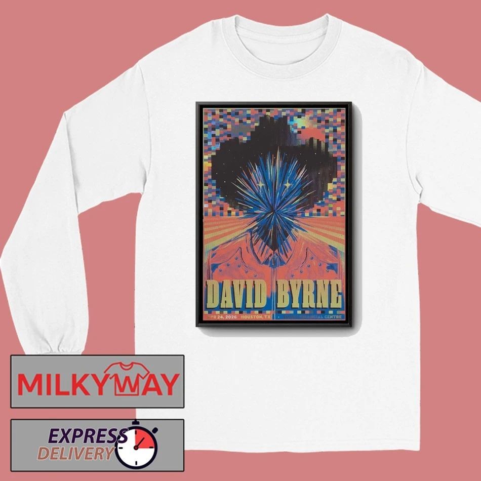 David Byrne Poster Apr 24 2026 Houston, TX shirt