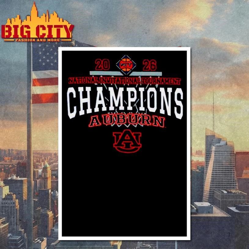 Auburn Tigers Men’s Basketball 2026 NIT Champions Locker Room Shirt