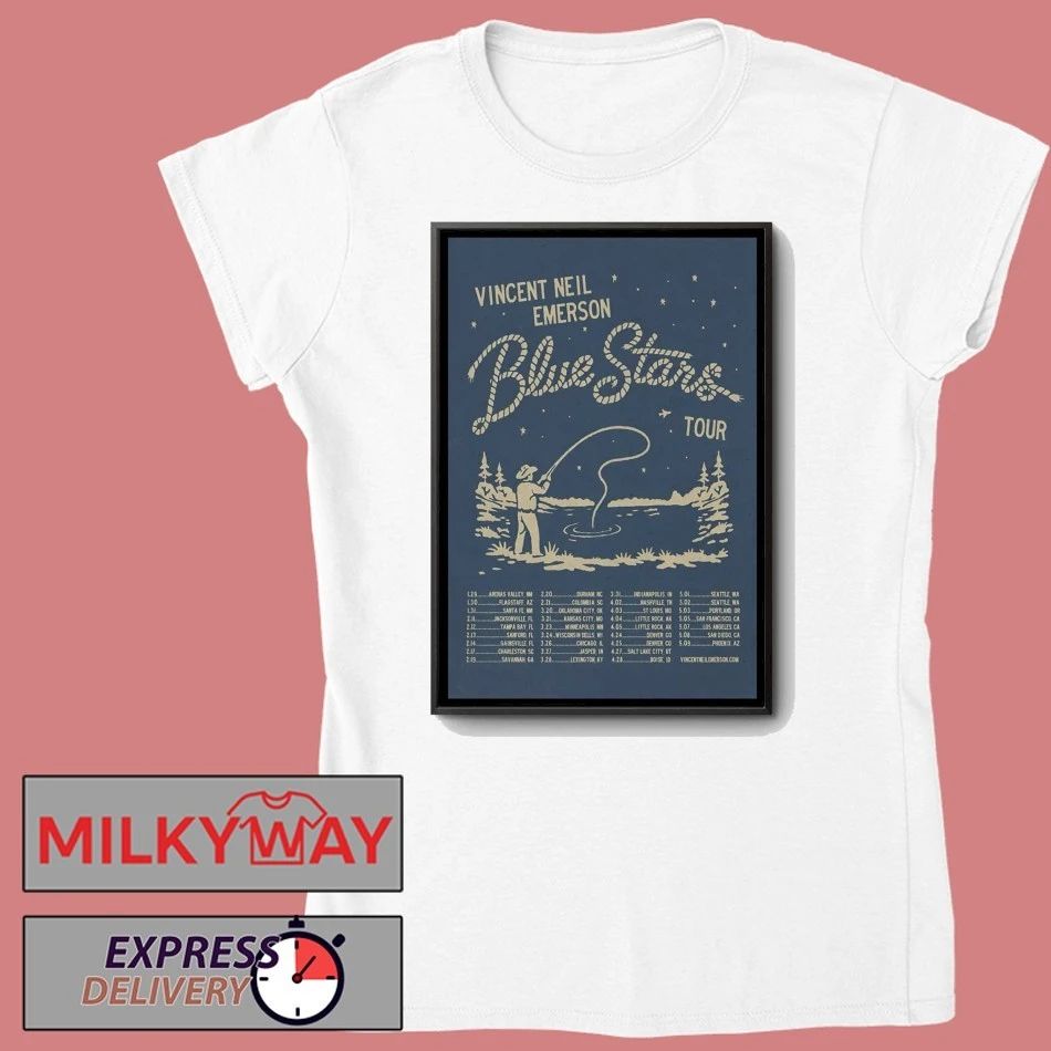 Vincent Neil Emerson Poster 2026 Blue Strars Tour- shirt