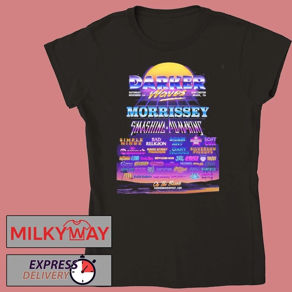 Darker Waves 2026 Festival Full Lineup In Huntington Beach California On November 14 2026 Two Sided T-Shirt