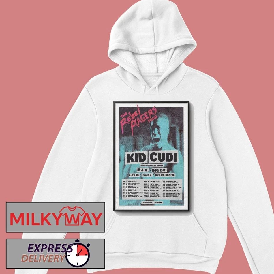 Kid Cudi 2026 Rebel Ragers Tour Dates Poster shirt