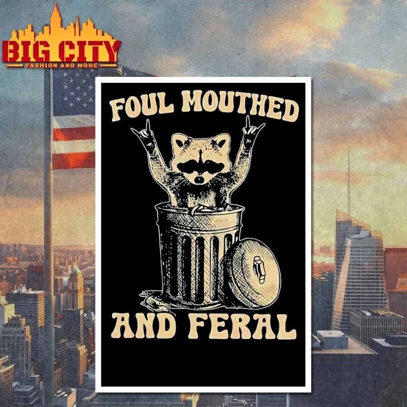 Foul Mouthed and Feral Raccoon T-shirt