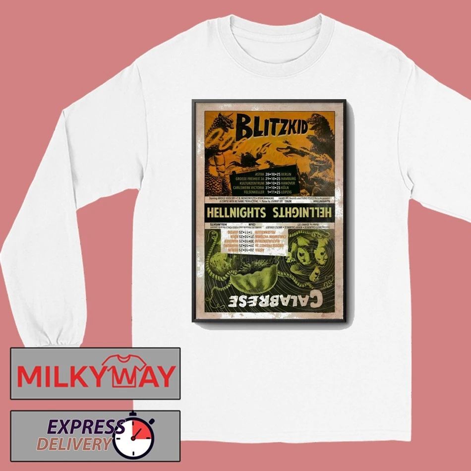 Poster Blitzkid And Calabrese Hellnights 2025 Tour shirt
