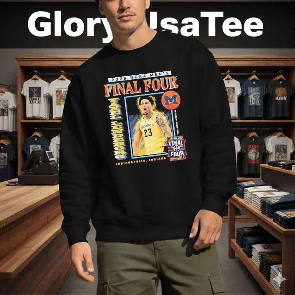 Michigan Wolverines Men’s Basketball 2026 Campus Ink Yaxel Lendeborg Final Four T-Shirt