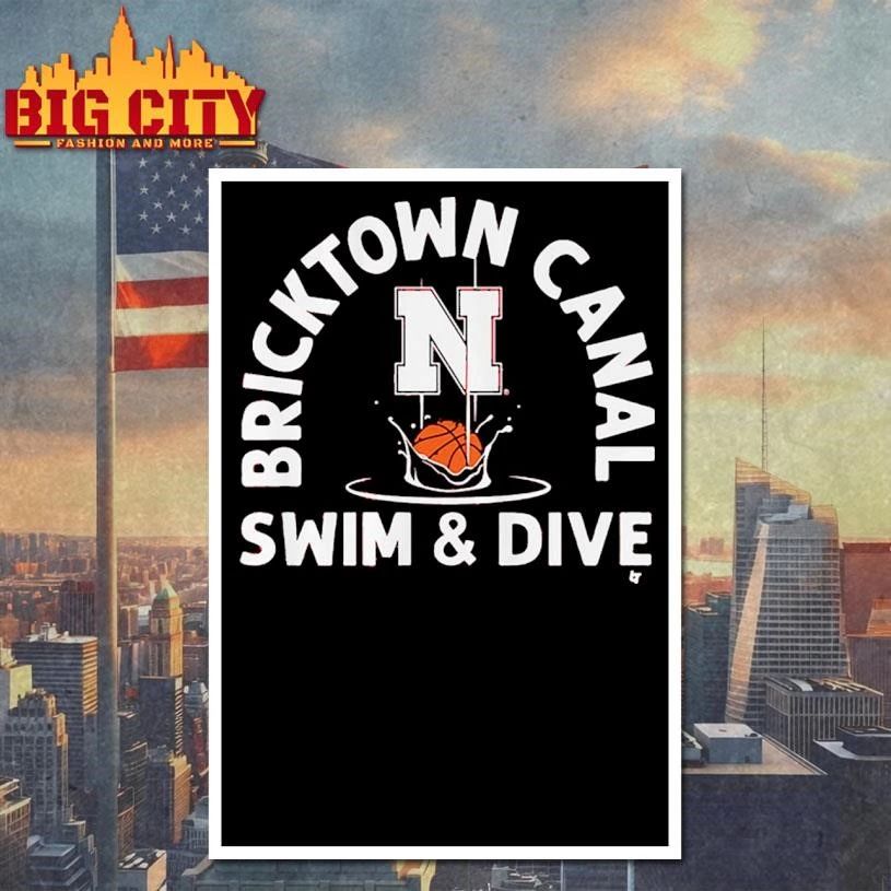Nebraska Basketball Bricktown Canal Swim & Dive Graphic Shirt