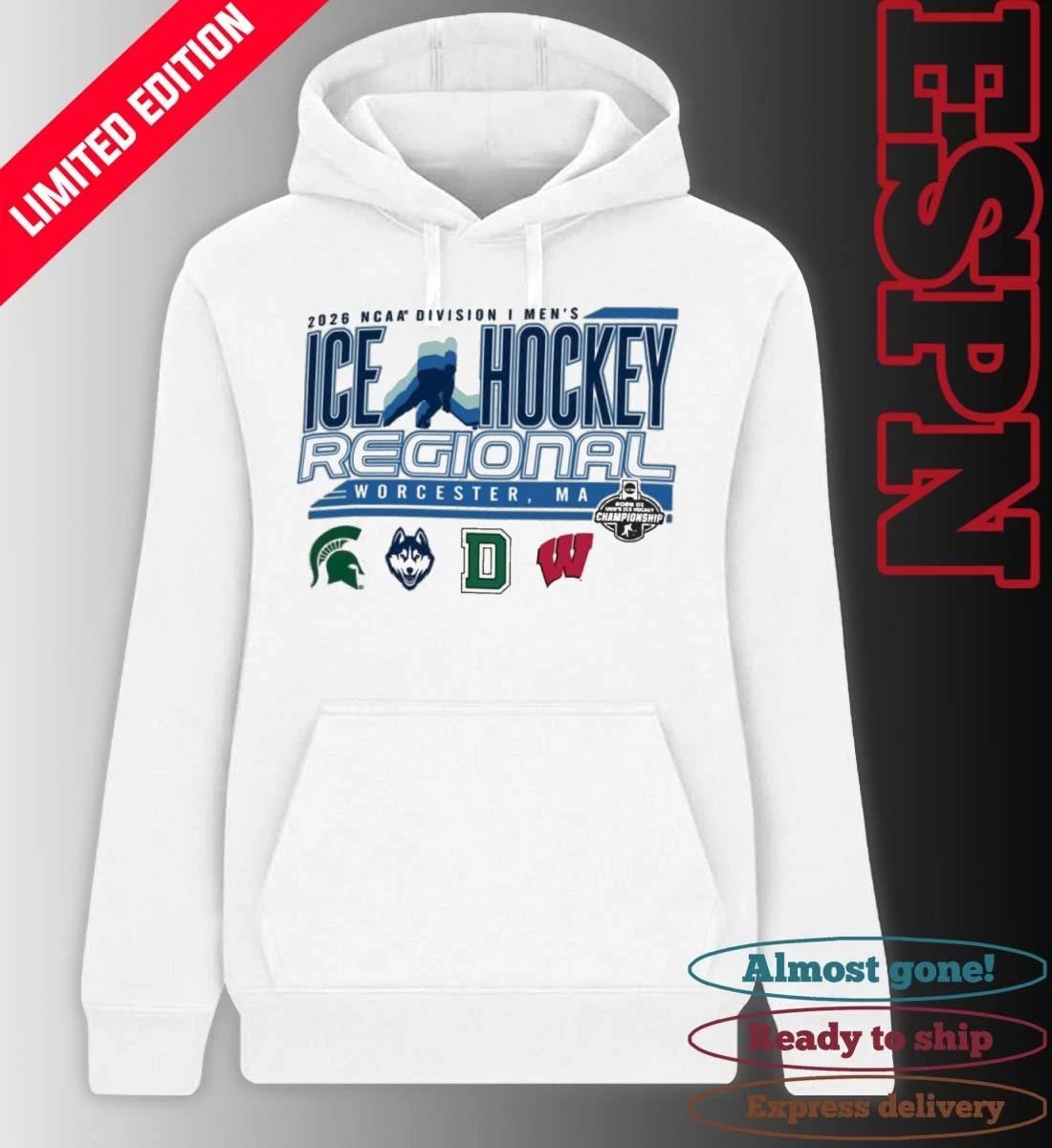 2026 NCAA DI Men’s Ice Hockey Regional – Worcester, MA T-Shirt