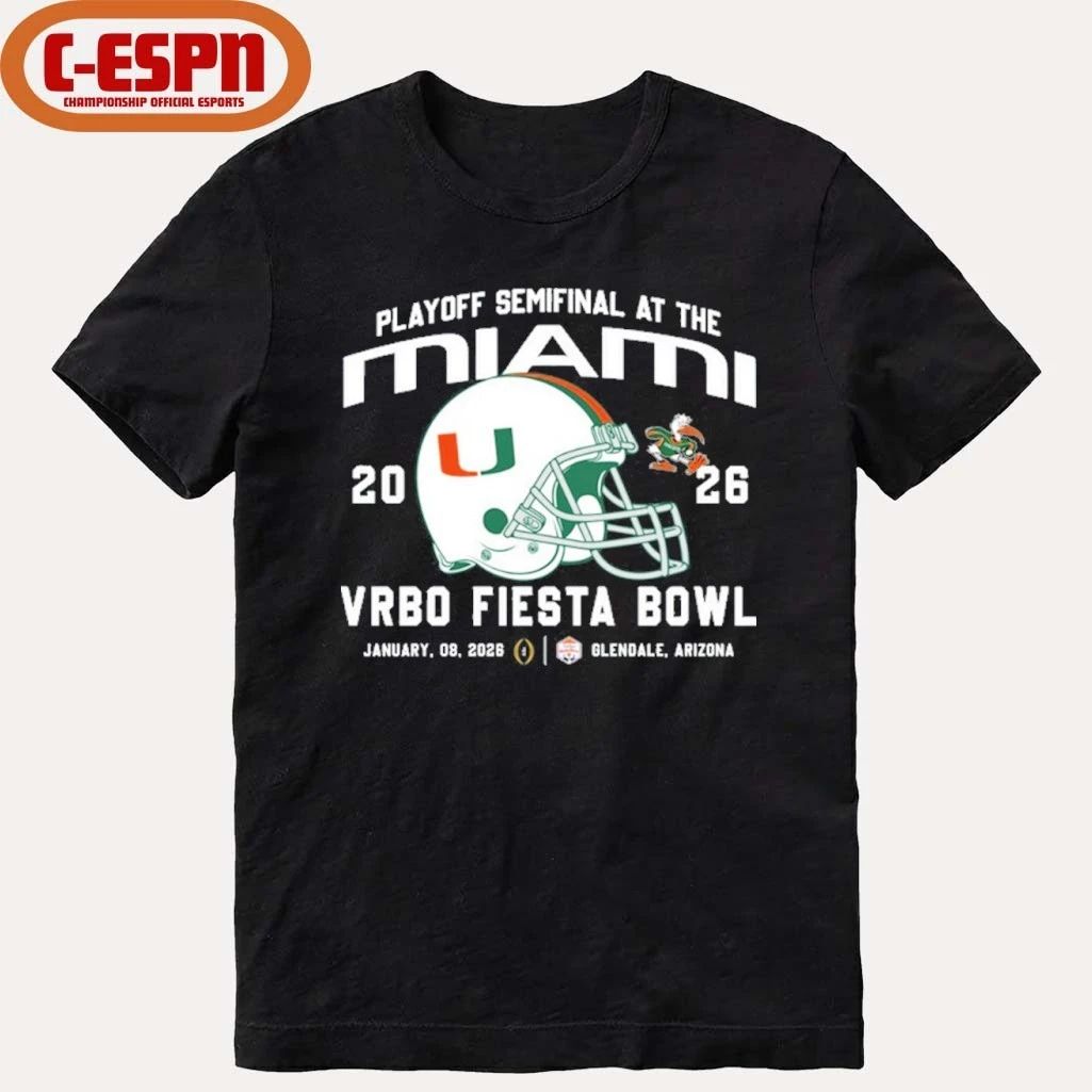 Miami CFP Playoff Fiesta Bowl Helmet Shirt