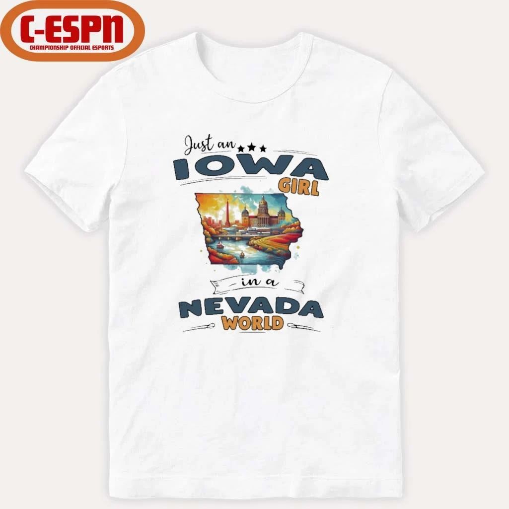 Just An Iowa Girl In A Nevada World Retro Shirt