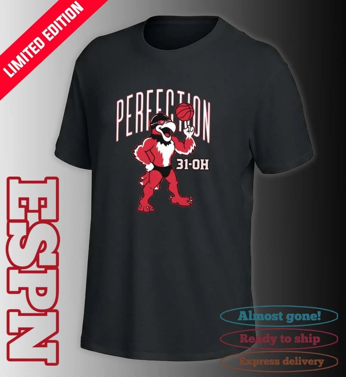 Perfection 31-OH Miami RedHawks Basketball Mascot Shirt