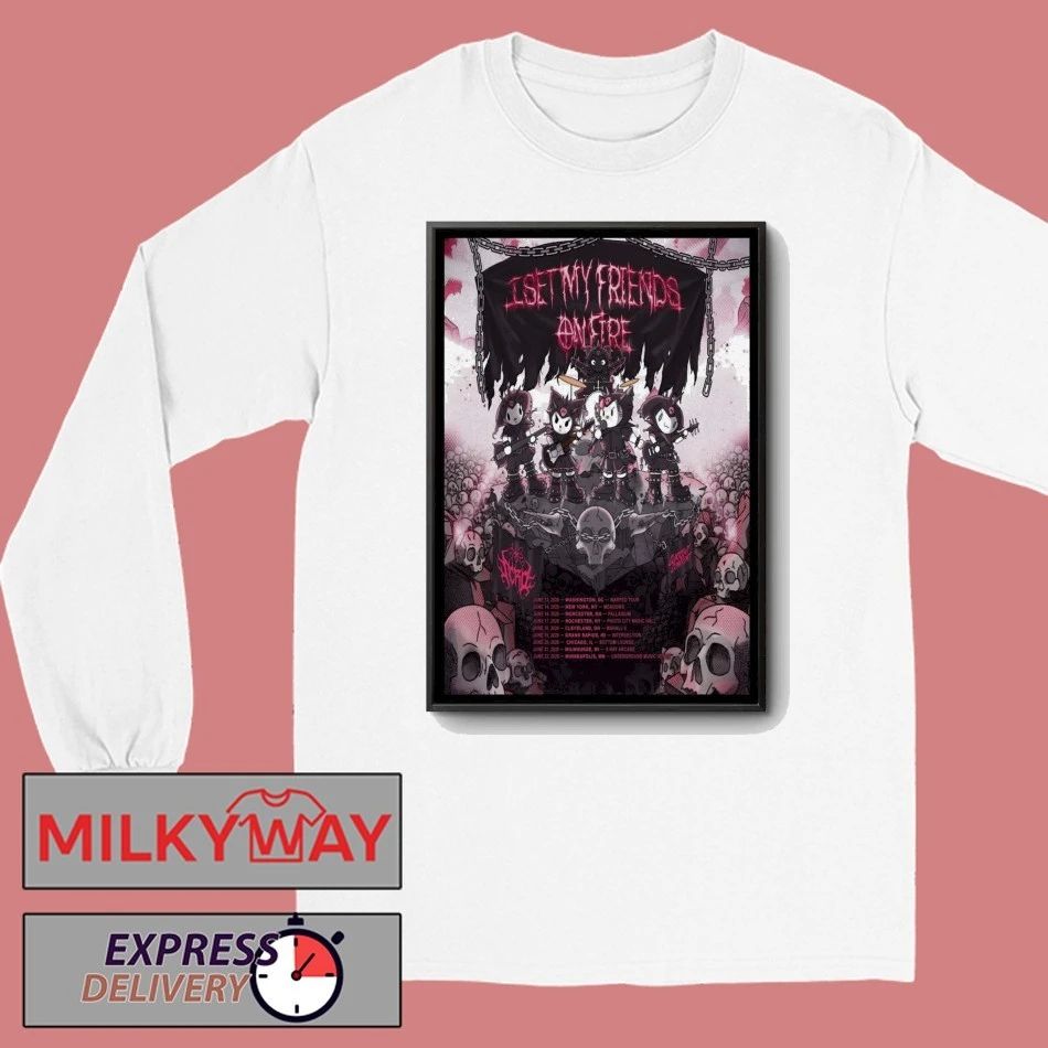 I Set My Friends On Fire 2026 Warped Tour Poster shirt