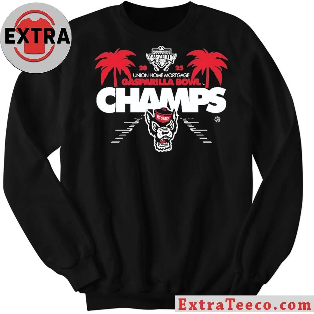 Original NC State Wolfpack 2025 NCAA Football Union Home Mortgage Gasparilla Bowl Champions Shirt