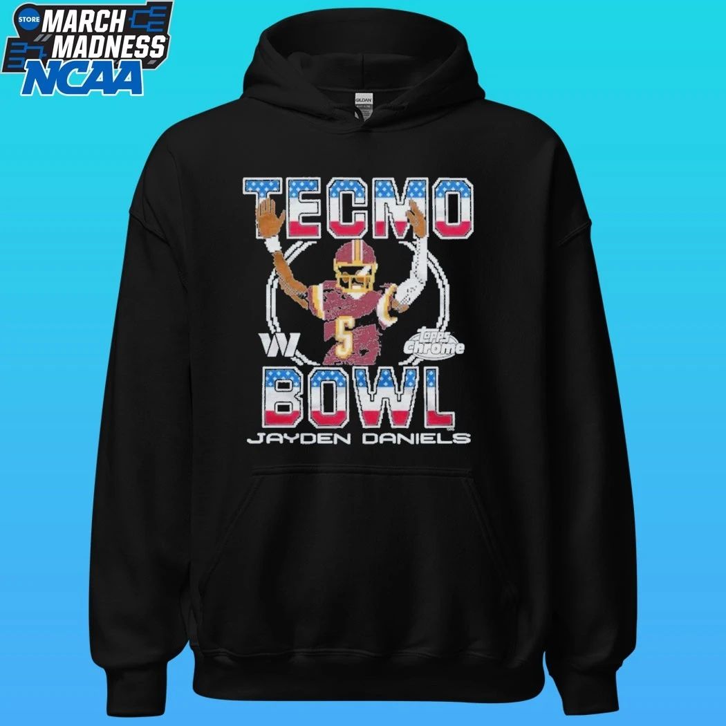 Jayden Daniels Tecmo Bowl Washington Commanders Topps Chrome Shirt