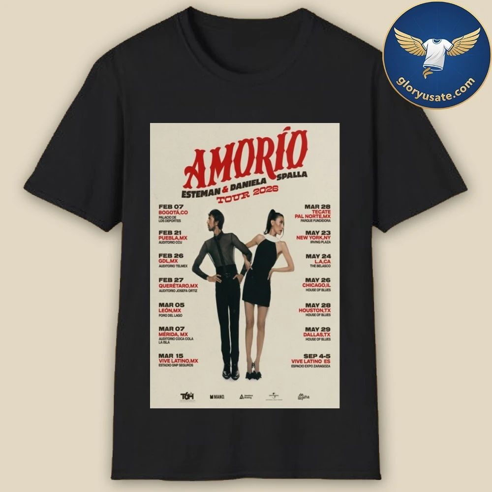 Esteman & Daniela Spalla Amorio Tour 2026 Poster Shirt